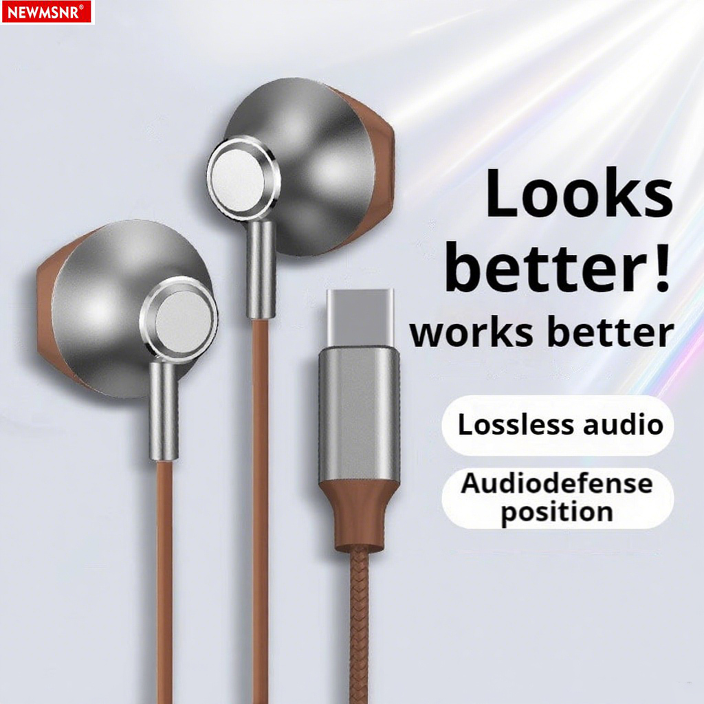 Wired Earphone Lightning - Cuffie in Metallo con Bassi Surround